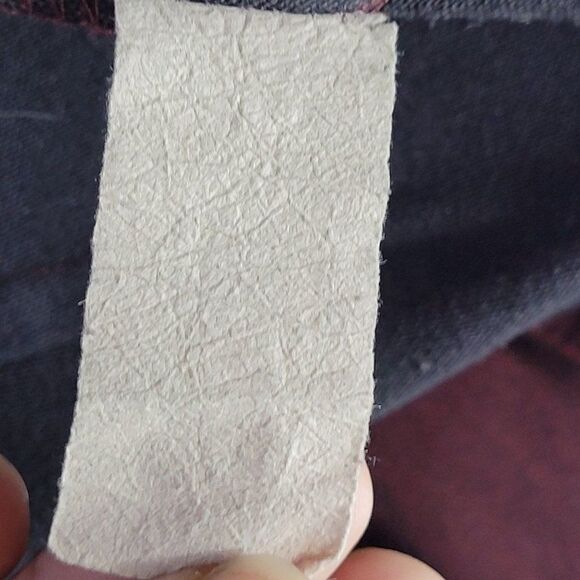 Vintage 90s Flare Pants 10 Oxblood Form Fitting Stretch Retro 70's Disco Gothic - Picture 9 of 10